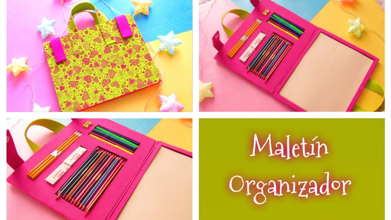 DIY // Haz tu propio maletín organizador de material escolar fácil y económico