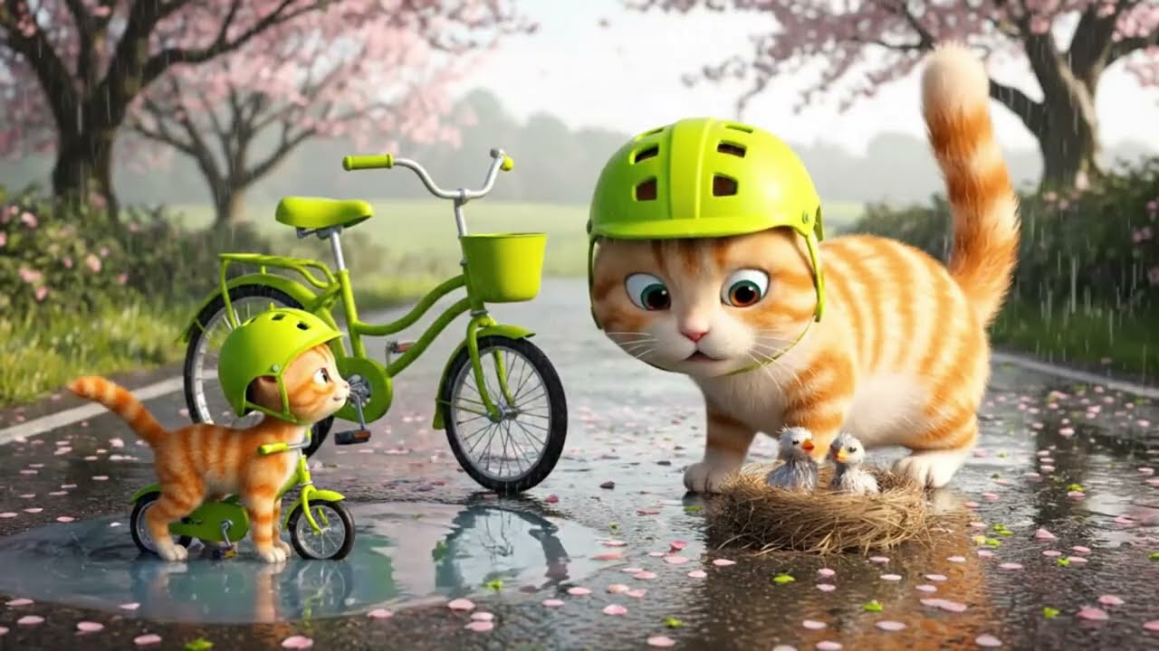 Mama Cat Trims Fur on the Farm and Makes Tiger Hat For Kittens At Home🐾🎩🐯| Cute AI Animal Short Film