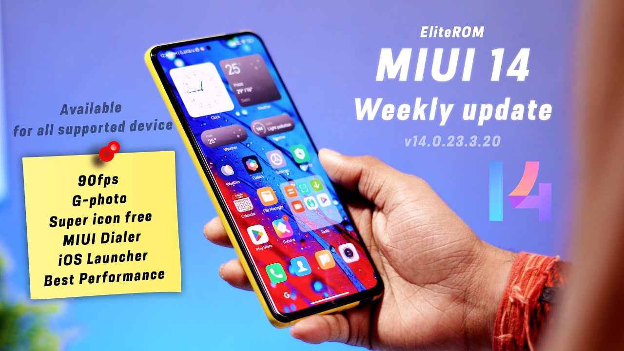 Best MIUI 14 Weekly ROM Update for Xiaomi Supported Devices | MIUI 14 EliteROM Lite Weekly Update