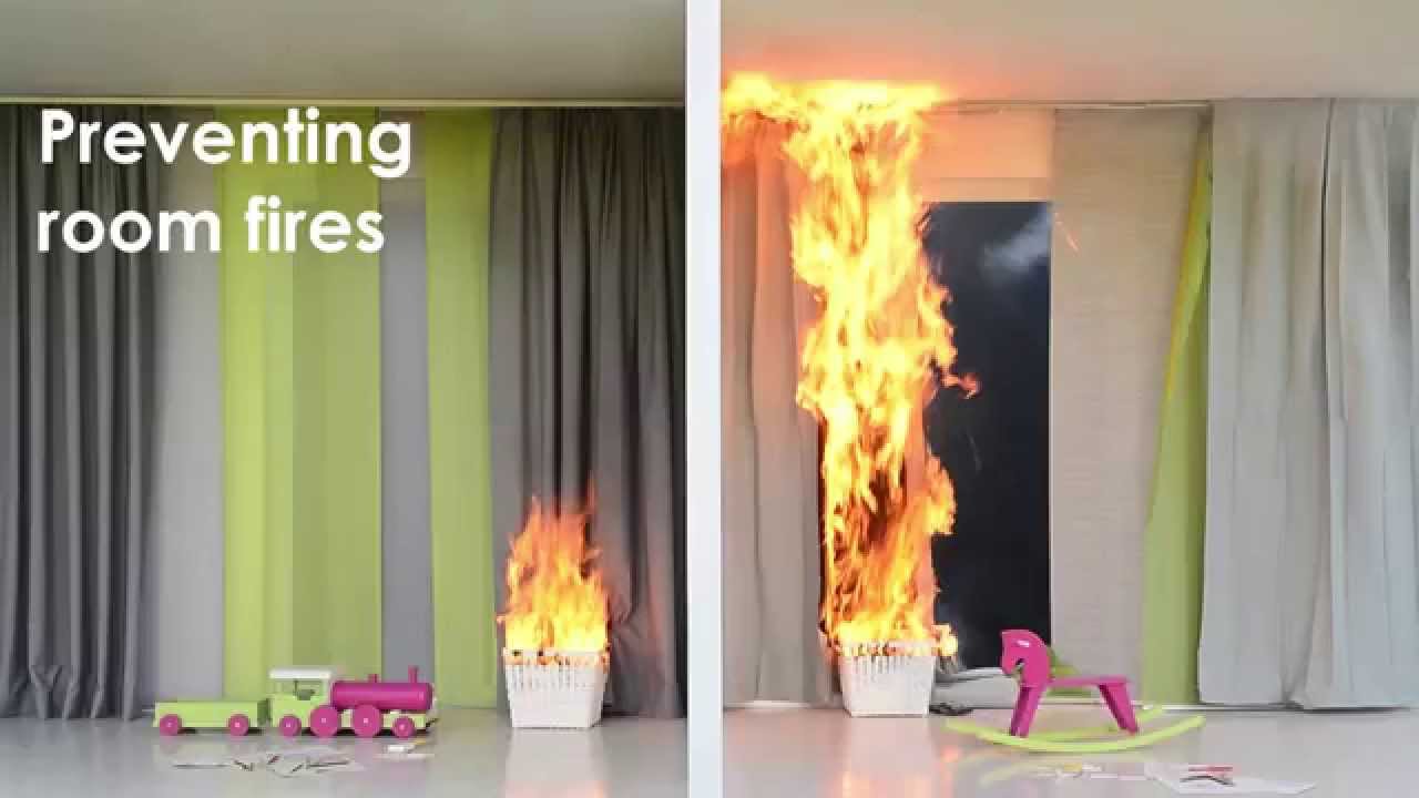 Preventive fire protection with flame retardant textiles