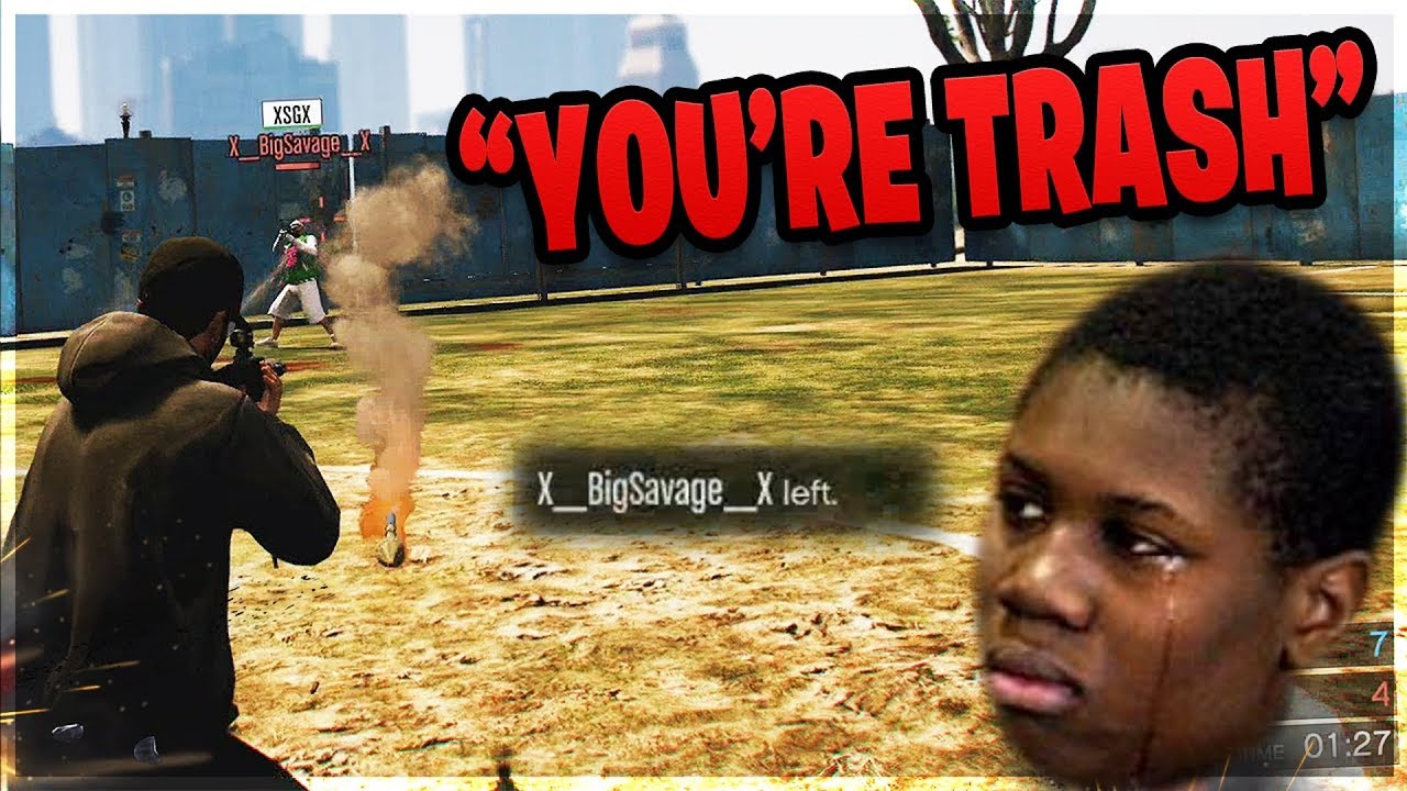 DESTROYING AN ANGRY SCAMMER KID IN A 1v1 Part 2 (GTA 5 Online)