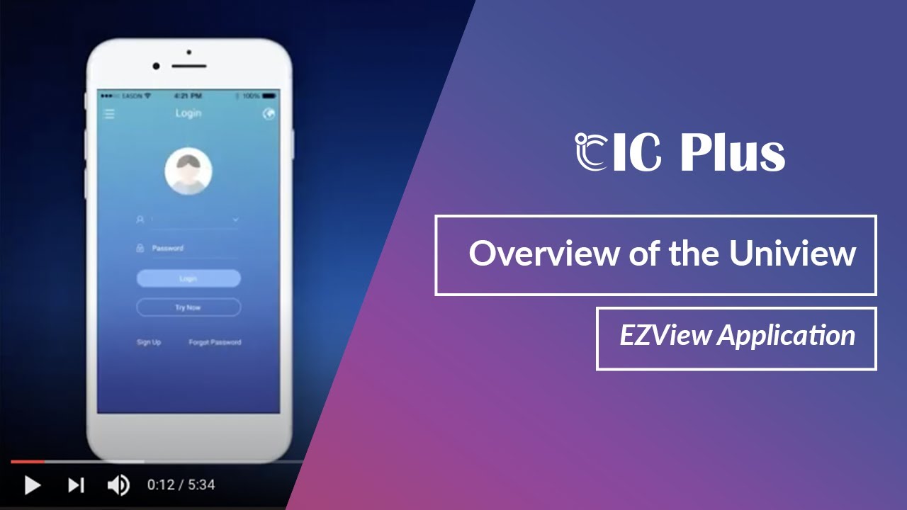 IC Plus Introduction and Overview of the Uniview EZView Application
