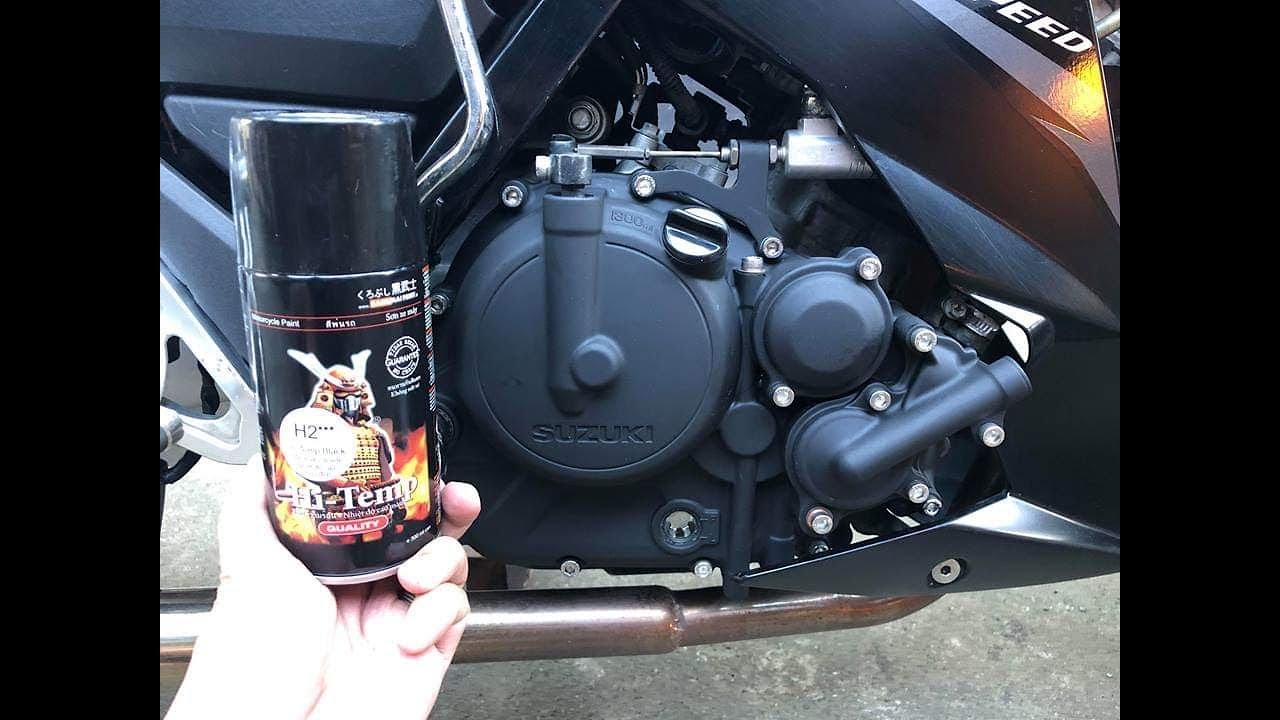 Repainting the crank case of my Suzuki Raider 150 FI