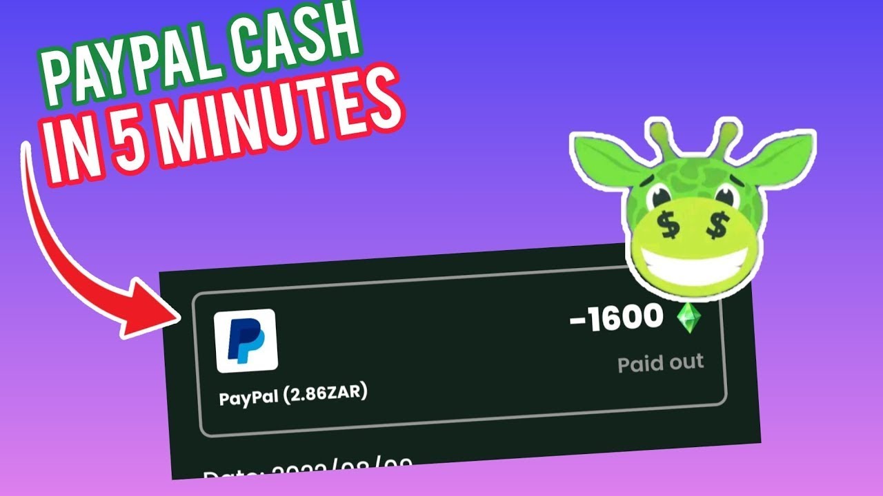 Cash Giraffe review - Paypal cash in 5 minutes ! (Payment Proof)