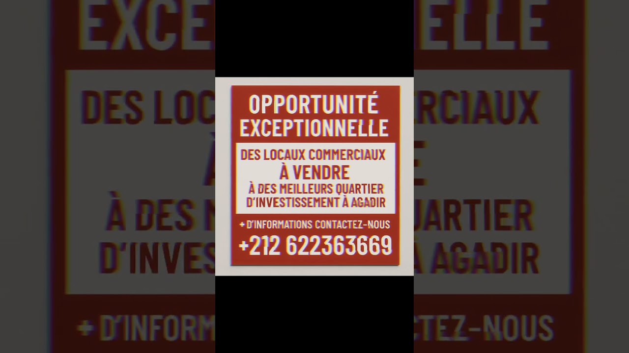 locaux commerciaux &agrave; vendre &agrave; Agadir