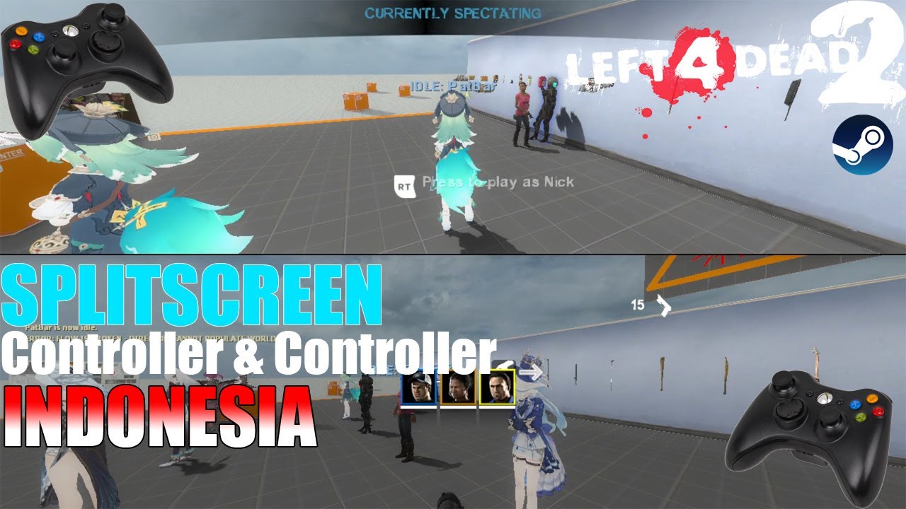 [STEAM VERSION] Cara Splitscreen Controller & Controller Di LEFT 4 DEAD 2 INDONESIA