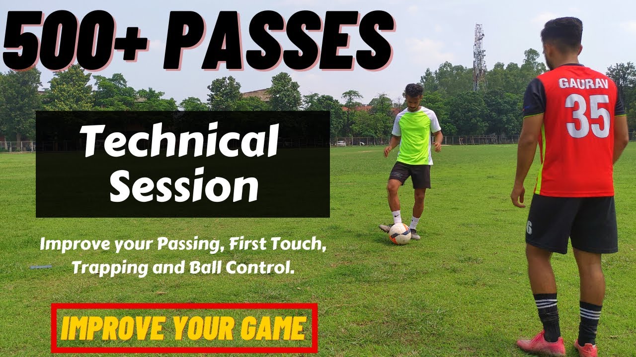 Technical session to improve Passing, First Touch, Ball Control & Trapping. 500+ Passes workout