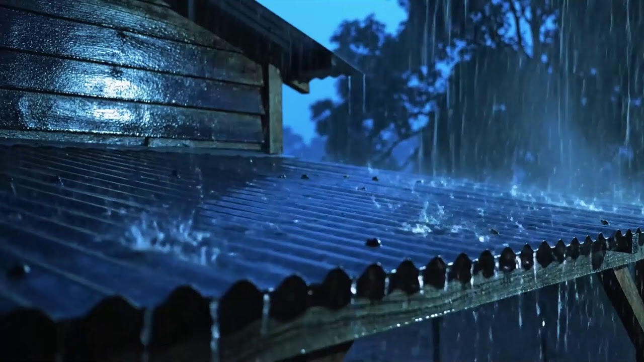 Heavy Night Rainfall with Distant Thunder | Relaxing ASMR for Deep Calm