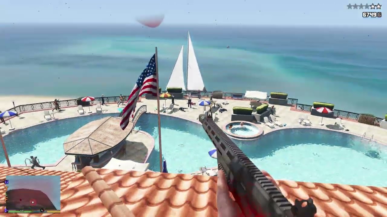 GTA 5 - Trevor's Pecific Country Club Gang Deal Shootout + Ten Star Escape [R.D.E 4.1.2]