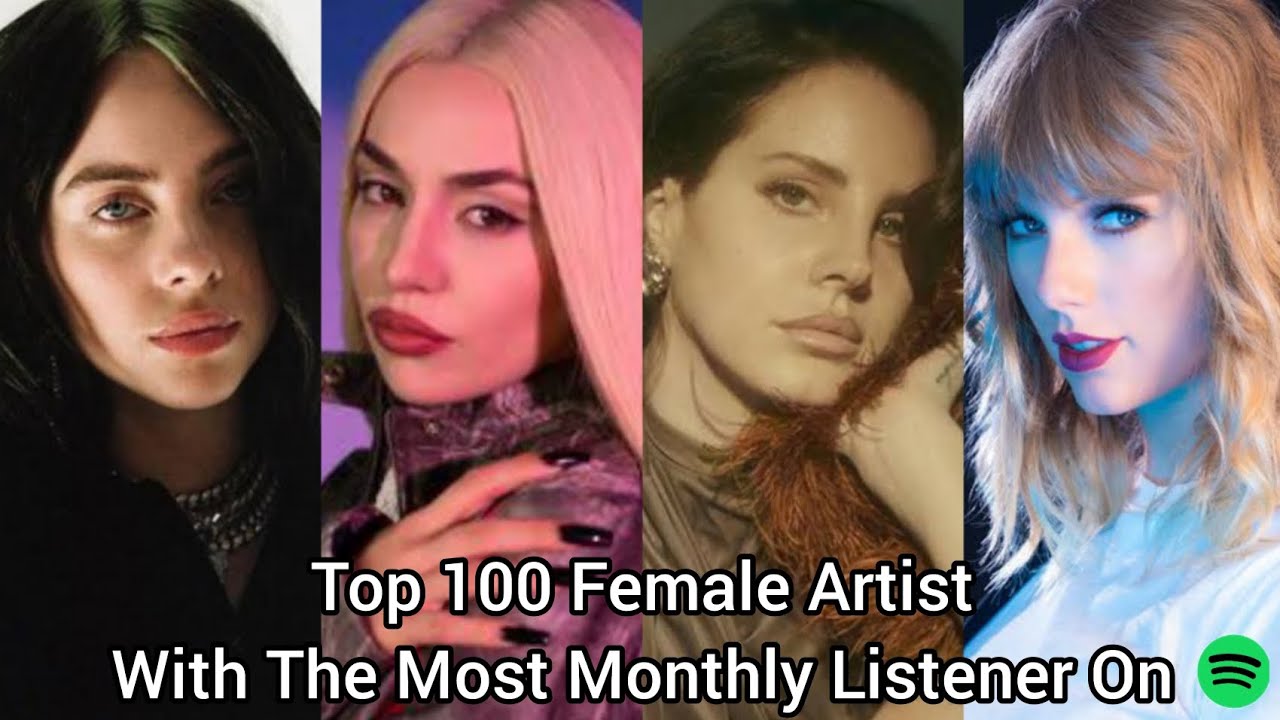 Top 100 Female Artist With The Most Monthly Listener On Spotify