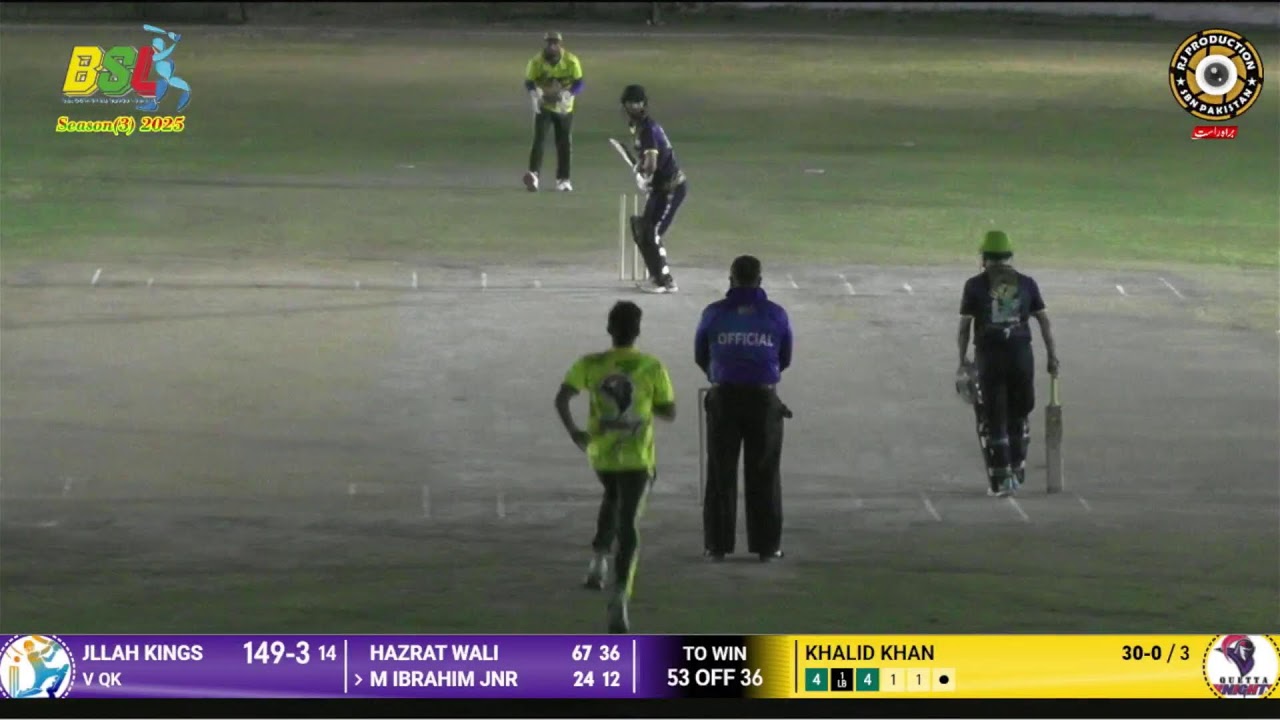 BALOCHISTAN SUPER LEAGUE SEASON 3 |DAY 1 |MATCH 3| QUETTA KNIGHTS VS KILLA SAIFULLAH |LIVE