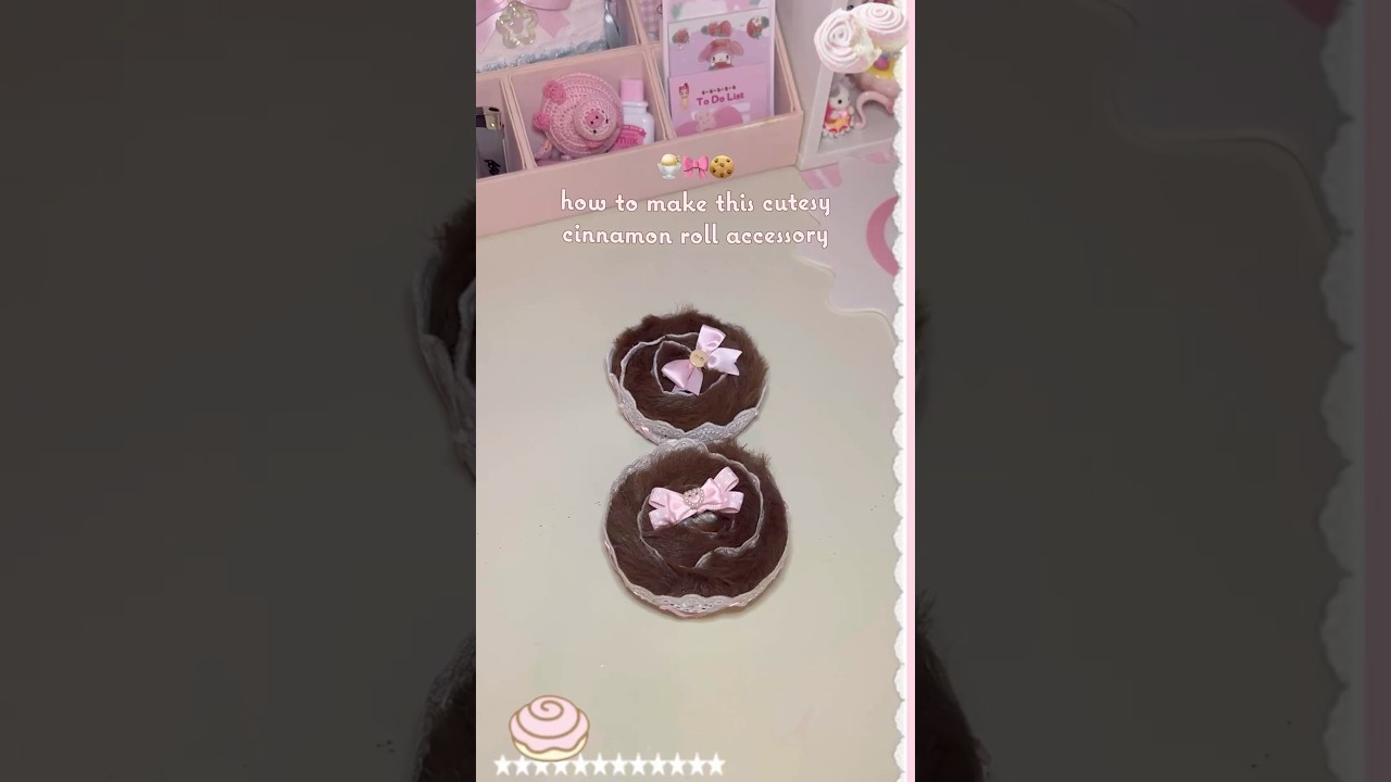 cinnamon roll accessory tutorial 🍞#diycrafts #diyprojects #kawaii #cuteaccessories #craftideas