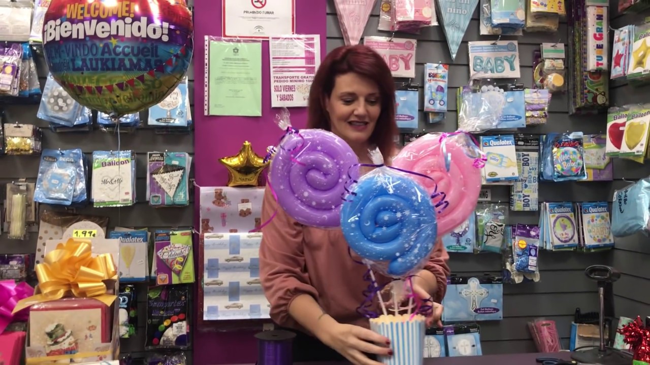 Lollypop balloon /   Como hacer piruleta de globos 🍭🍬🍬🍭