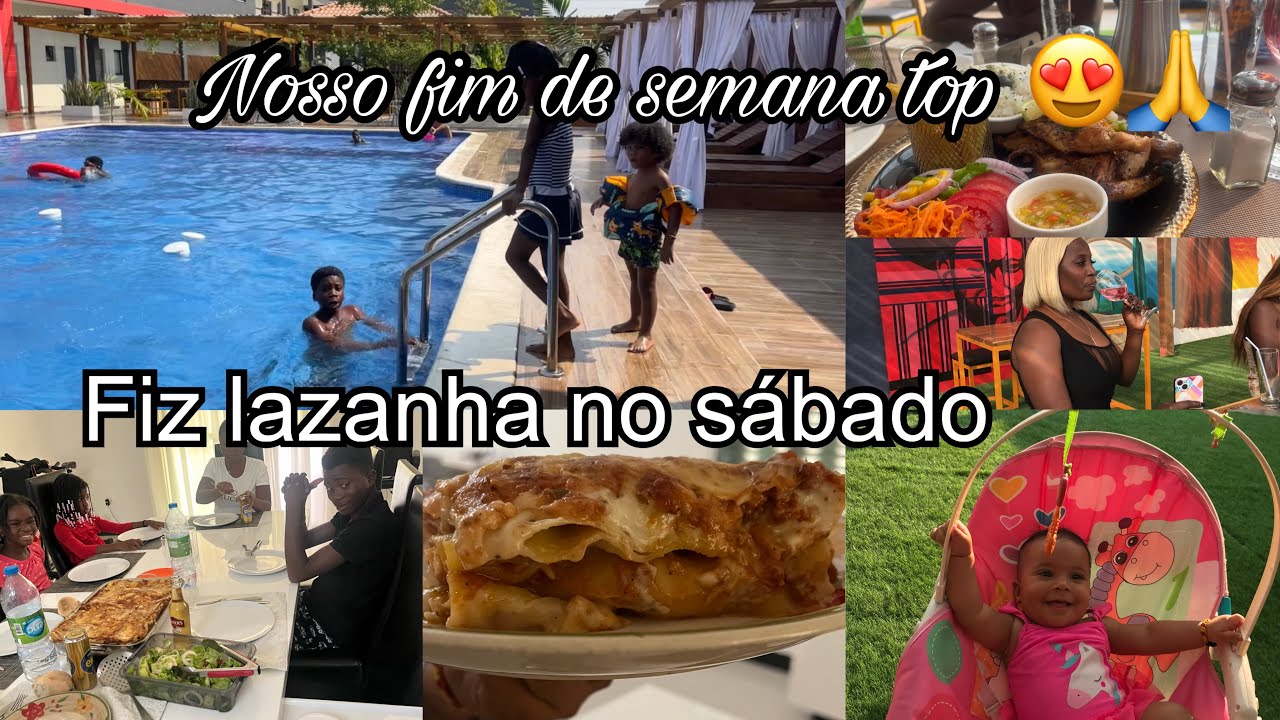 Final de semana em família, fiz lazanha no sábado e mas fomos a Piscina no domingo 😍🥰