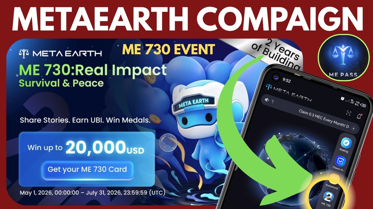 Me Pass Wallet Update: How to Join ME 730 Event Guide | METAEARTH Compaign | Me pass universal 2 