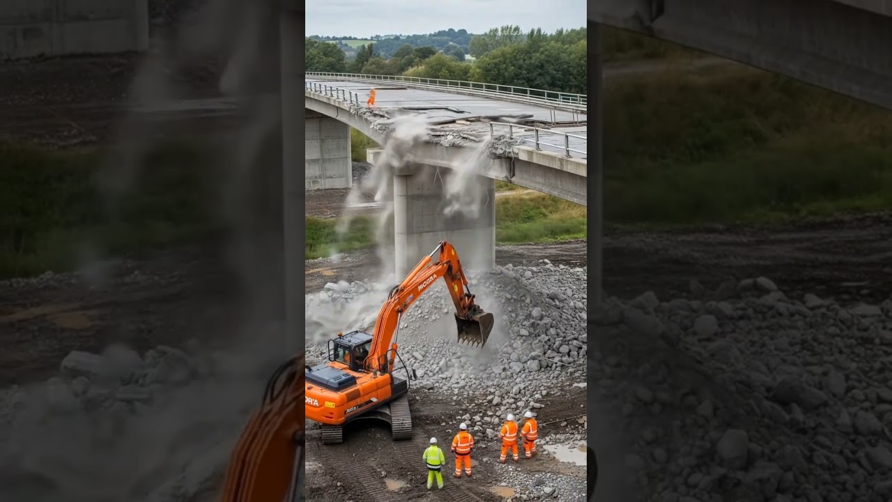 Bridge Demolition 2025 | Controlled Explosion & Collapse | Incredible Engineering Feat