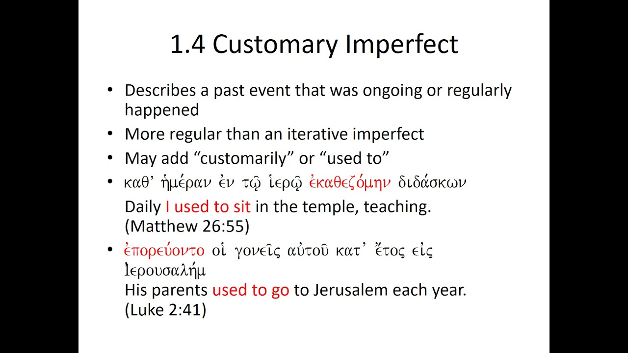 Greek with David Hutchison Syntax 13: Tense 2