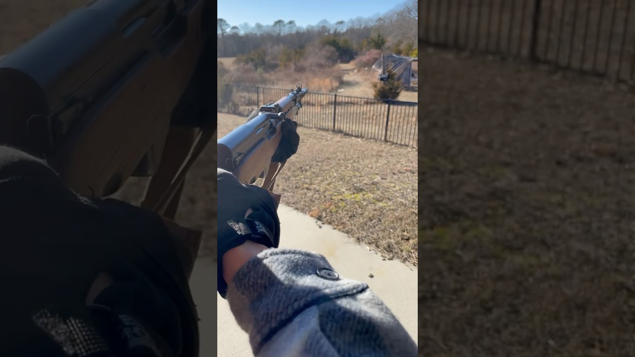 Yugo m59/66 sks &ldquo;HOS&rdquo; trench art shooting @ 100yds #croatia #HOS #shootingrange #coldwar