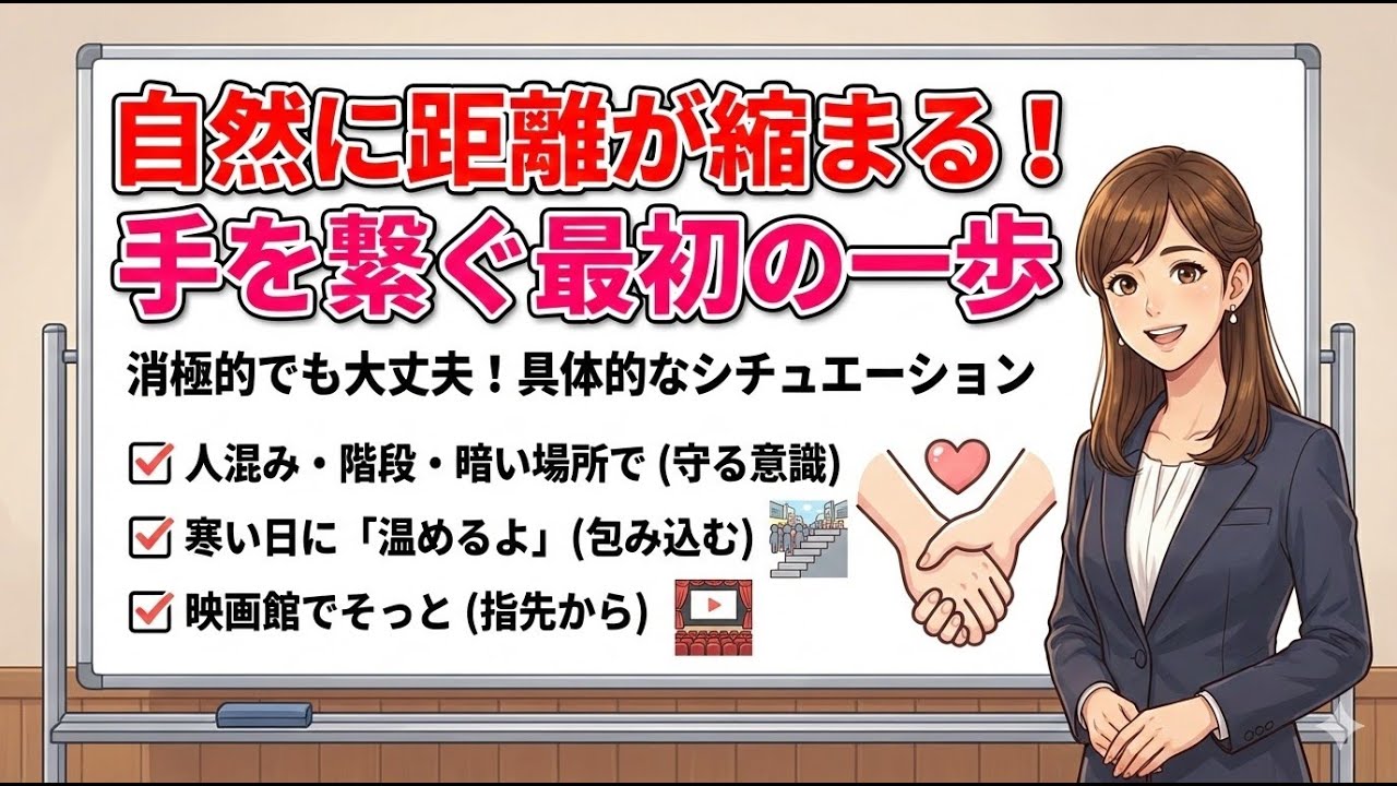 手を繋ぐのが怖い男性へ｜女性が「いいよ」と思う瞬間を女性講師が解説