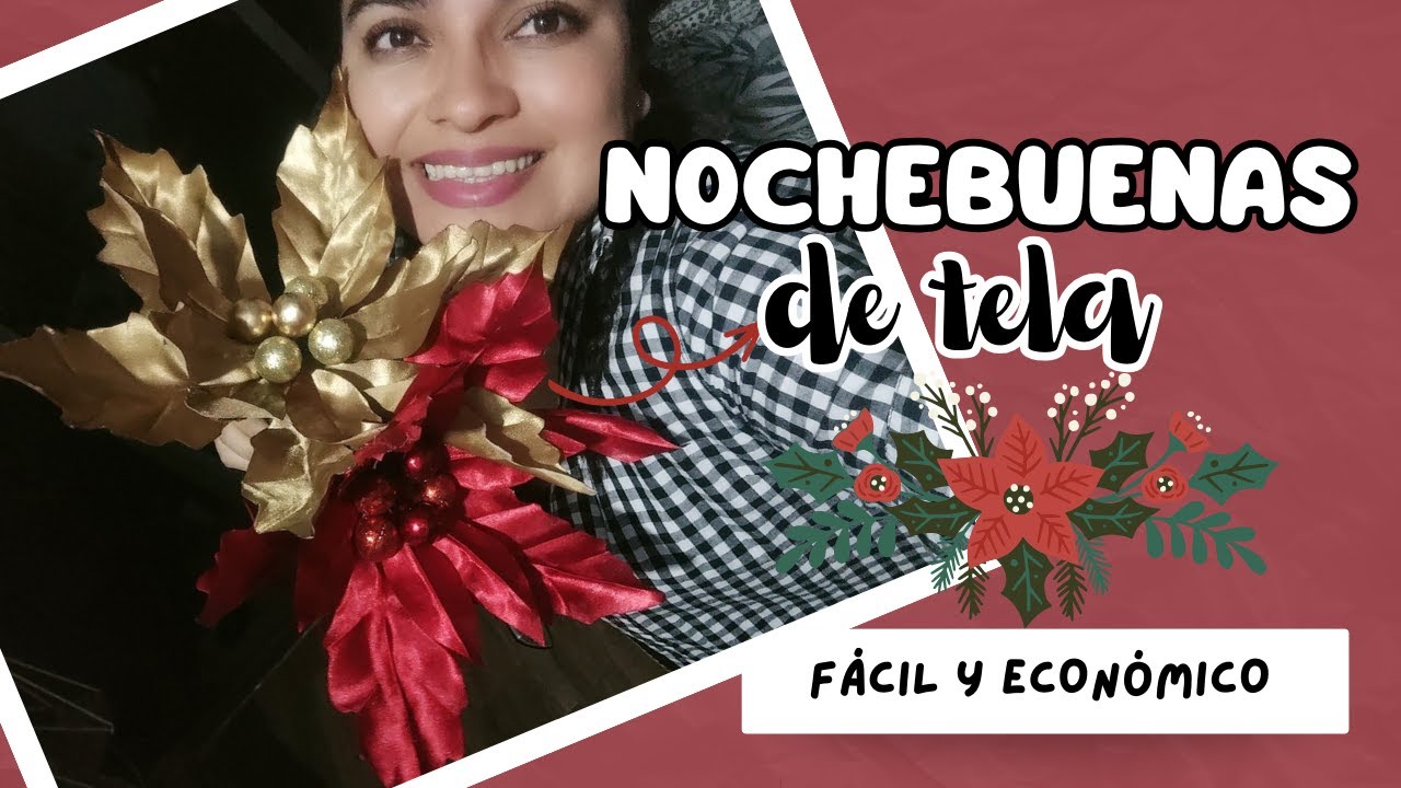 COMO HACER NOCHEBUENAS DE TELA FÁCIL Y ECONÓMICO  #nochebuena  #navidad #navidad2023