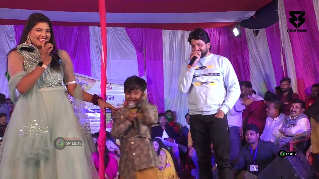 #viralvideo #nisha upadhyay और इस बच्चे ने कि बेहतरीन stage comedy #studio_melody