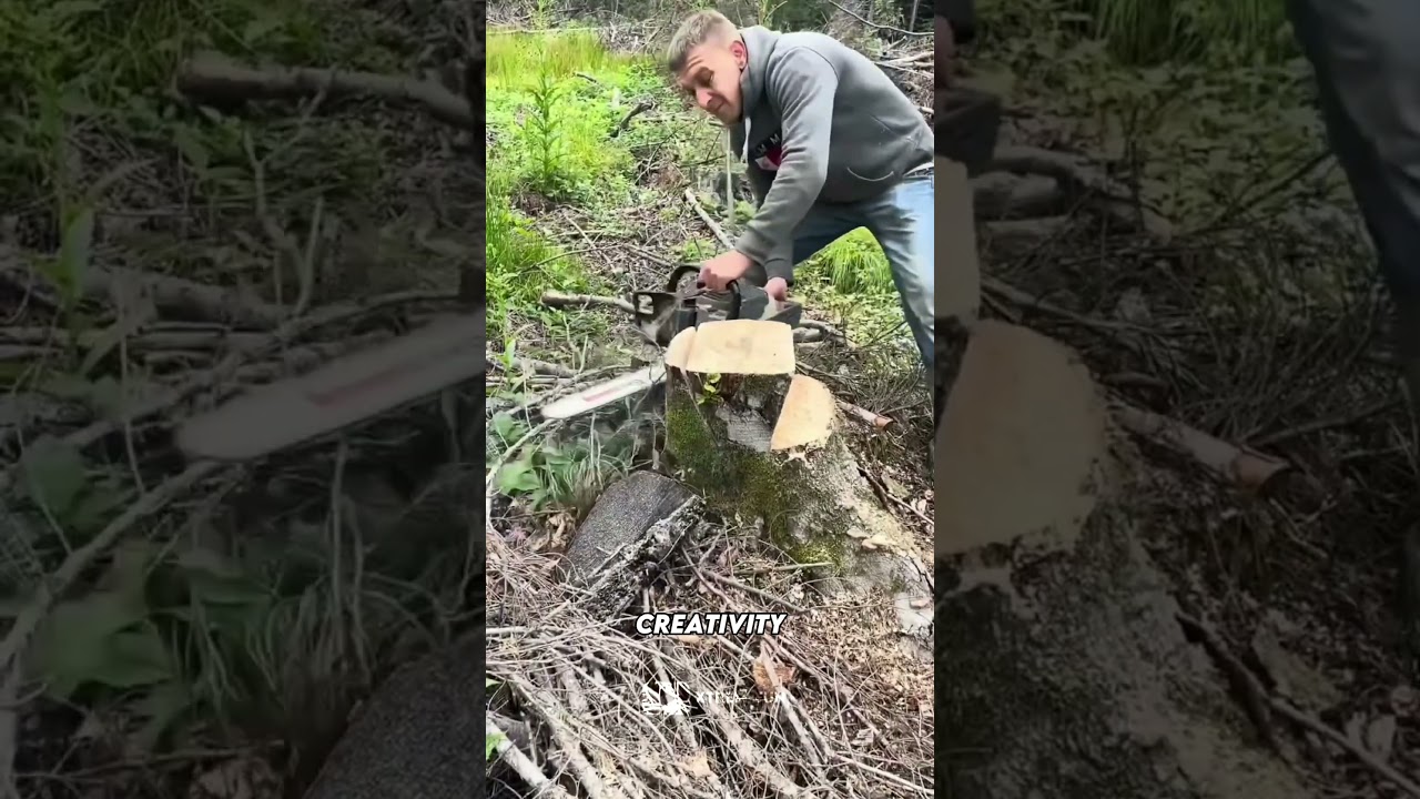 Мужчина превратил ствол дерева в удивительное украшение для дома 🌳😲
