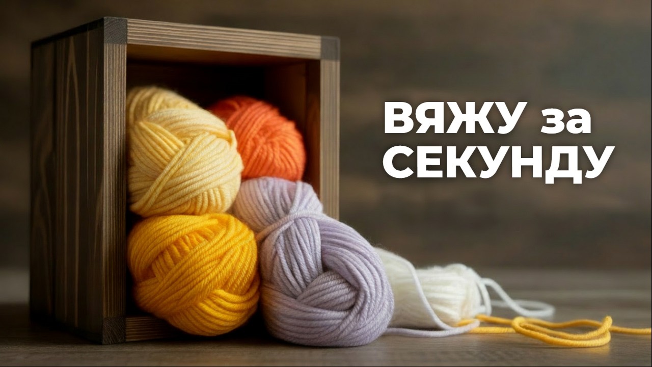 1 петля - и ВСЁ! Больше ничего не надо вязать! 🤯