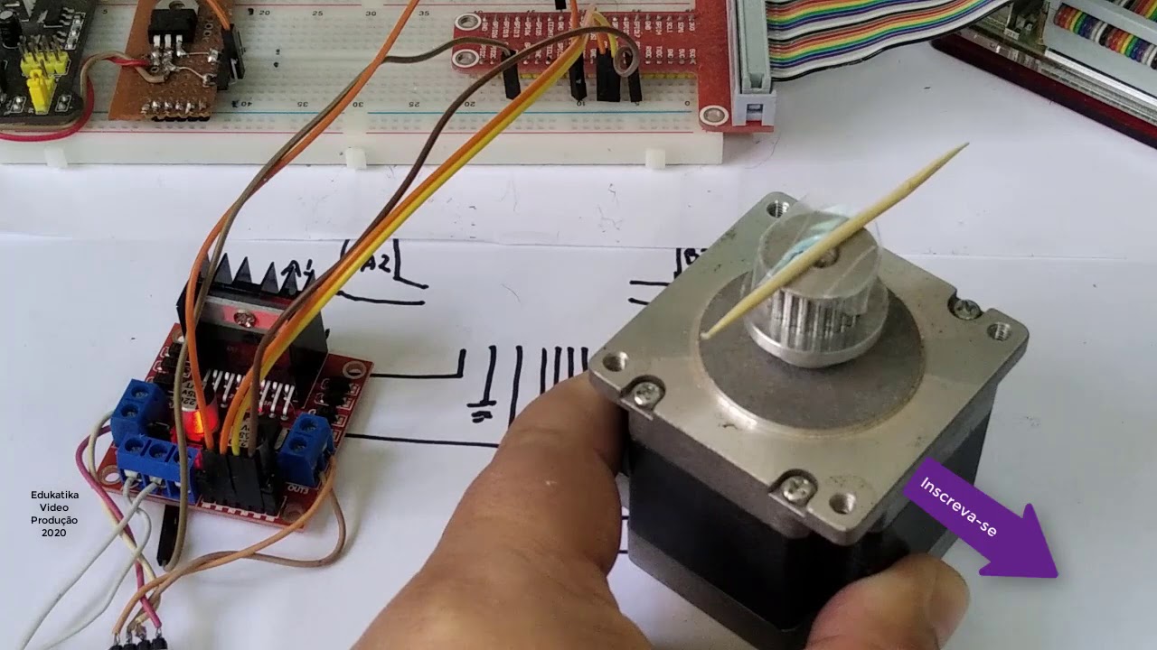 Programando o Raspberry PI controle de Motores de Passo usando o L298N #Video15