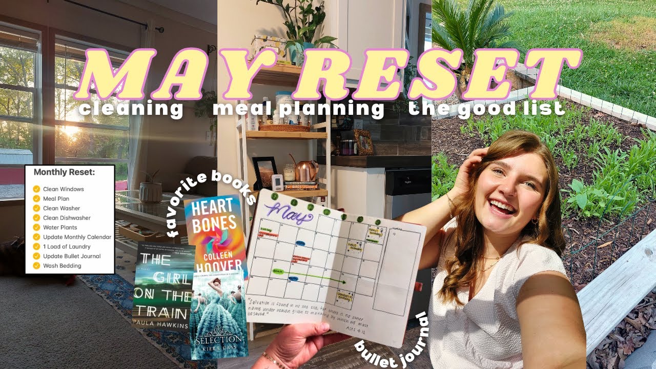 may reset ☀️🌻| bullet journal layout, meal planning, cleaning, and april favorites