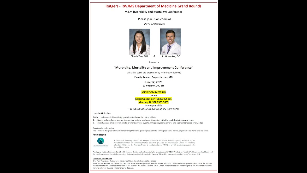 Morbidity, Mortality and Improvement Conference