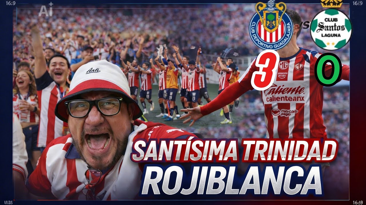 CHIVAS VS SANTOS 3-0 EL REBAÑO SIGUE EN TERCER LUGAR Y TIENE UN PARTIDO PENDIENTE 