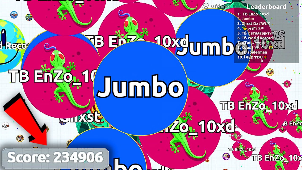 Agar.io 234,906 - LEGENDARY SOLO AGARIO GAMEPLAY (World Record)