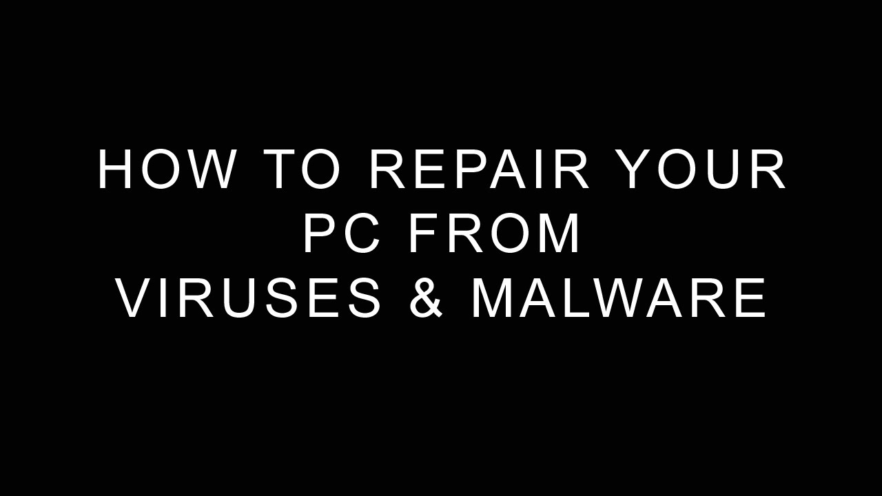 Remove Viruses & Malware using Anti-Malware and HouseCall