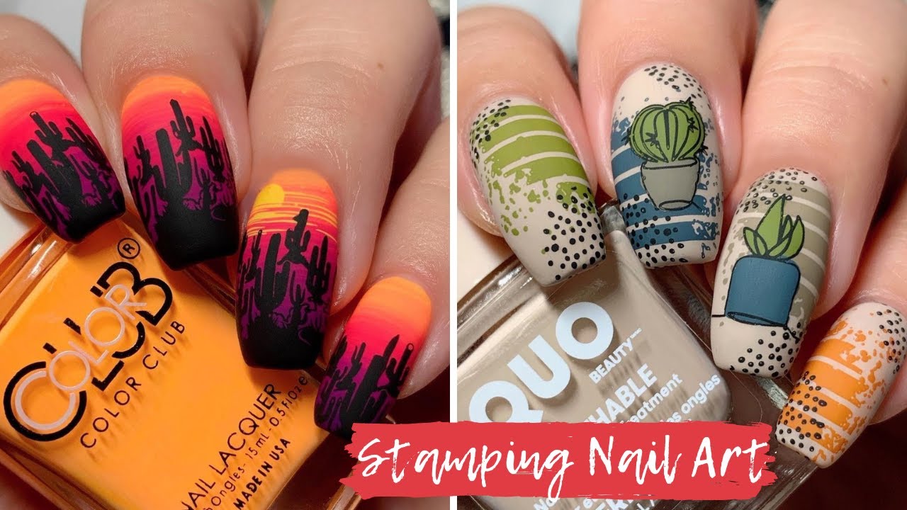 Stamping Nail Art Designs / Diseños de uñas con diseño de estampado