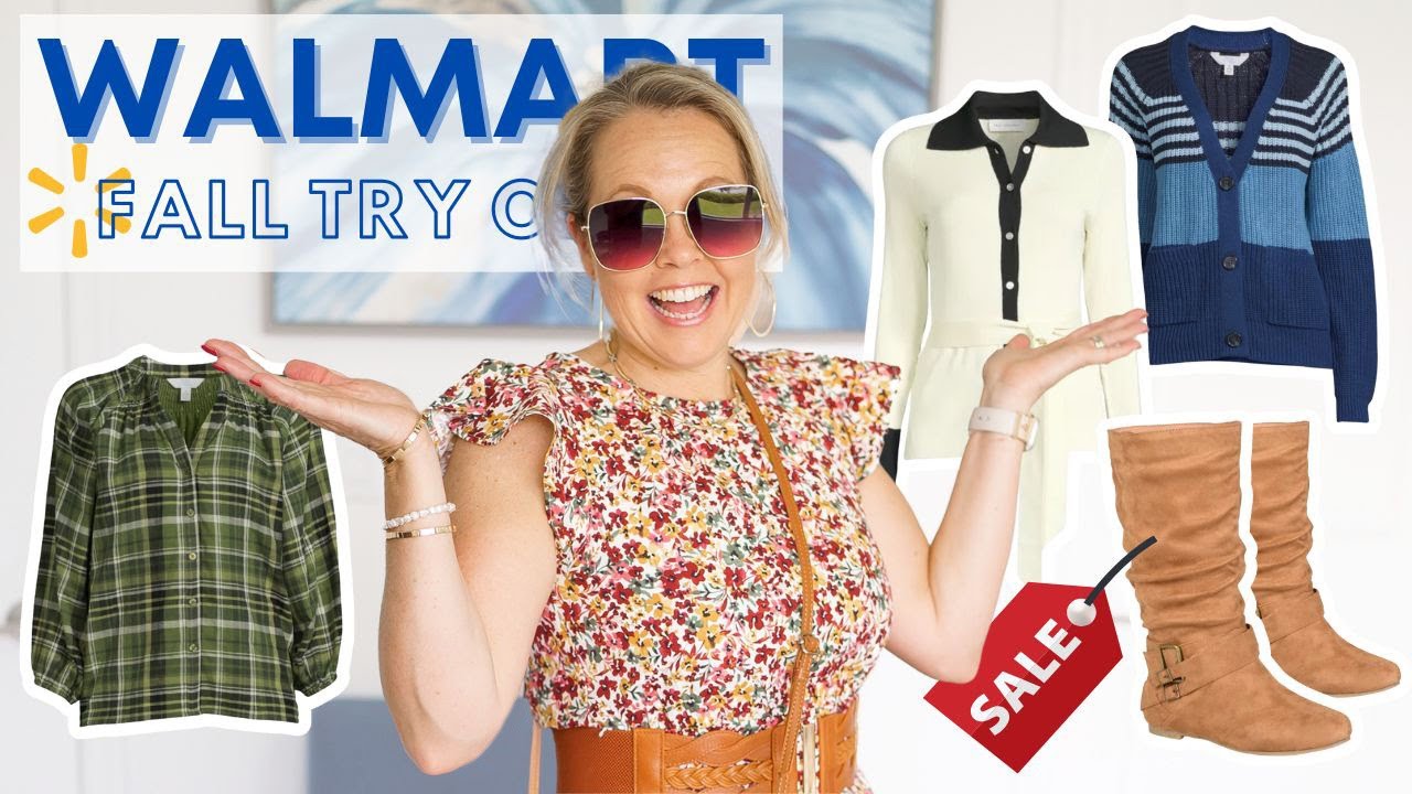 Walmart Fall Haul with Try On | Time + Tru Tops + Dress | Boots + more Fall Fashion for over 40