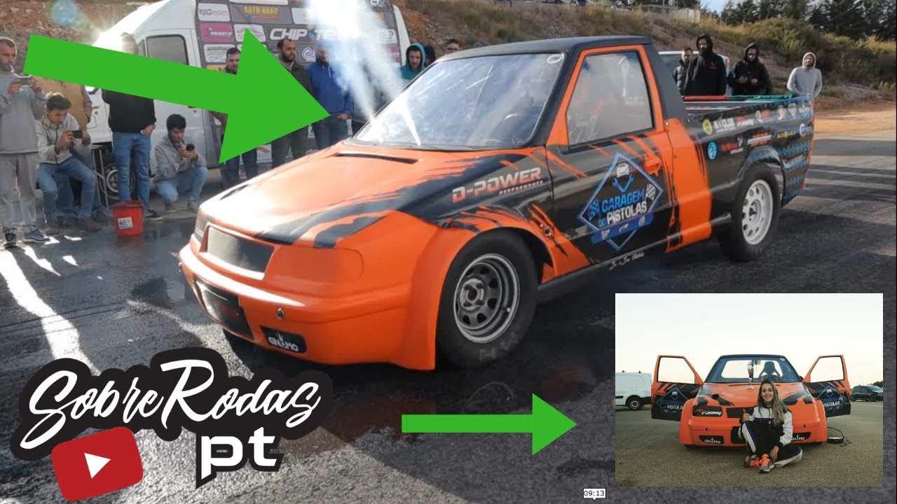 Vanessa Recordista feminina Drag Racing Skoda PickUp by Sr e Sra Pistolas