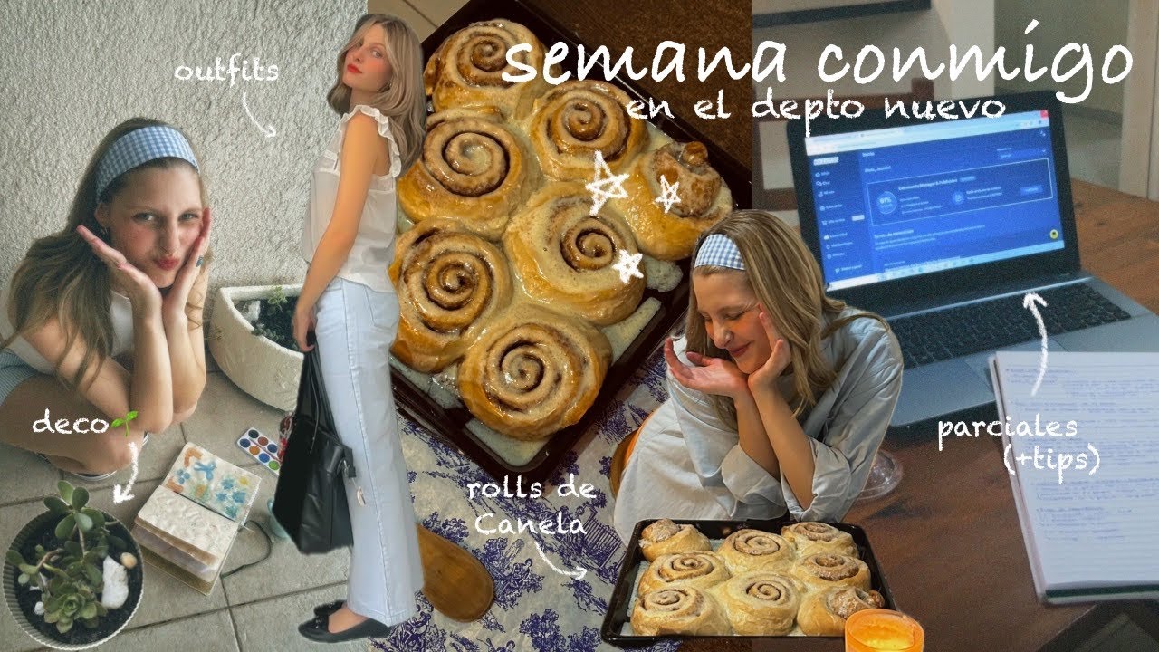 una semana conmigo en el depto nuevo 🧺🧸 facultad, parciales, tips, decoración, rolls de canela…