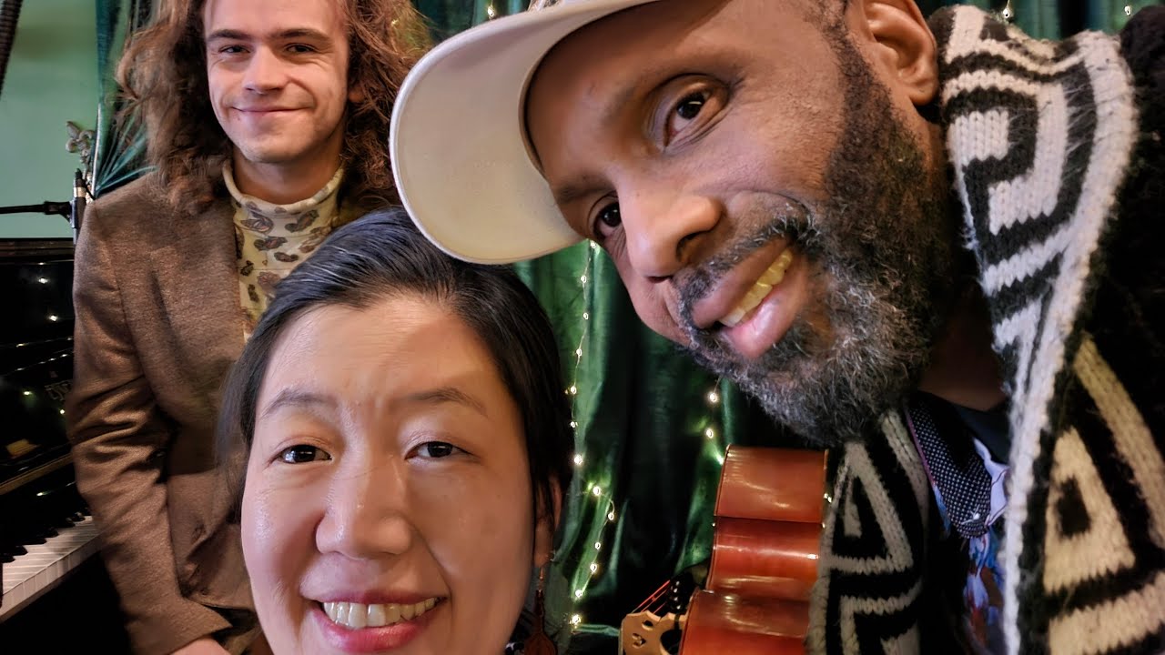 Swinging in New Orleans trio live at Mahogany Jazz hall in French quarter