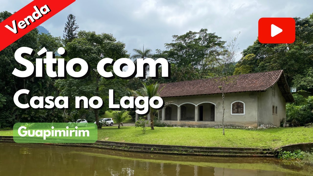 Sitio à venda com nascentes e casa no lago. Diversas frutíferas.