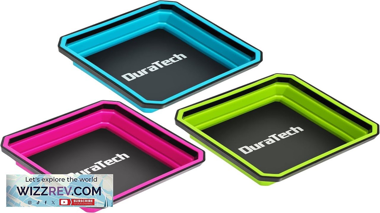 DURATECH Magnetic Foldable Parts Tray Set 3 Pack Collapsible Silicone Tool Tray Review