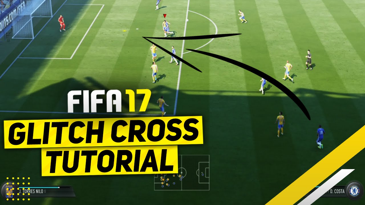 FIFA 17 GLITCH CROSS TUTORIAL - SPECIAL TRICK TO SCORE GOALS IN FIFA 17 / BEST CROSSING TECHNIQUE