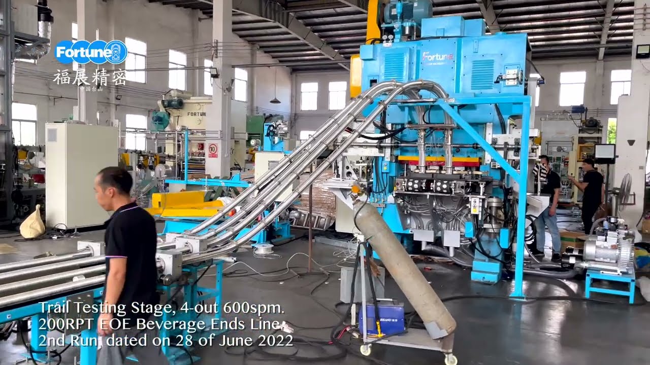 Beverage Can EOE line by 600spm 4-out output #EASYOPENENDS #BEVERAGECANS