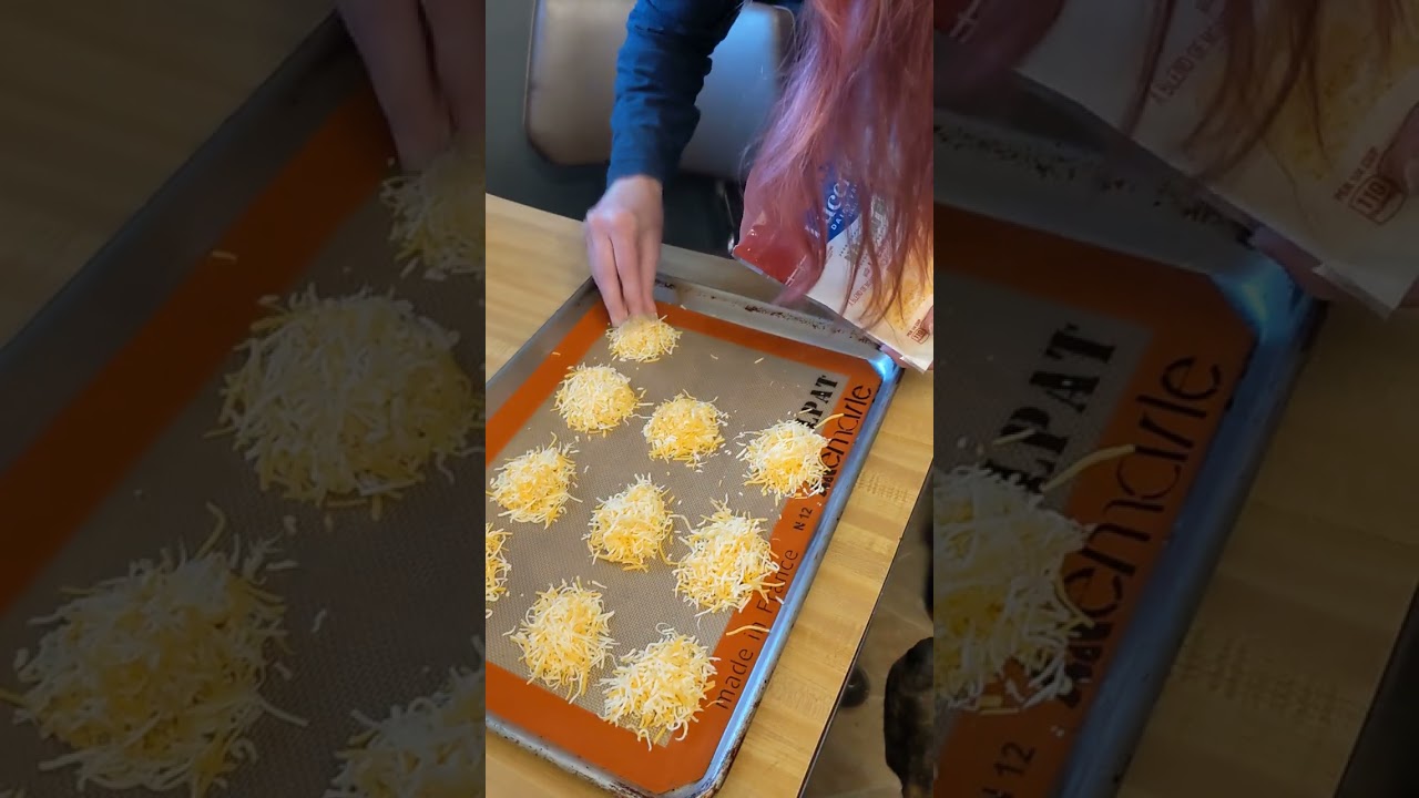 Melted cheese crisps! Alternative to chips.