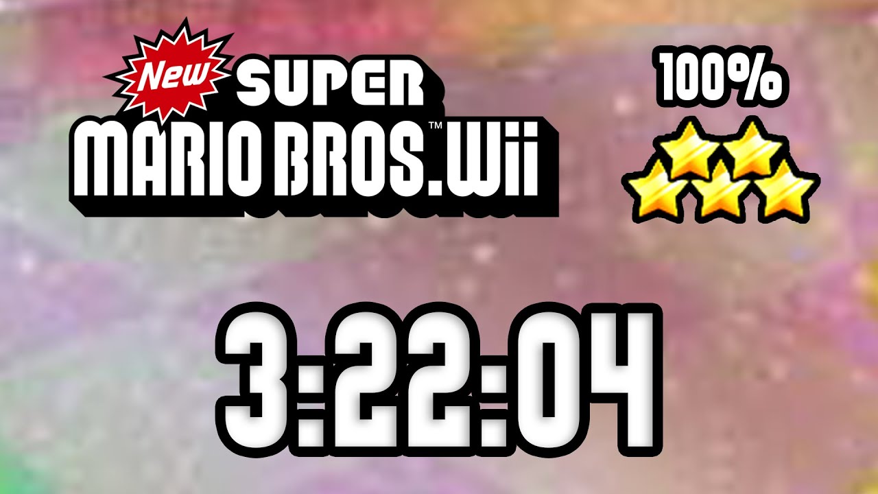 New Super Mario Bros. Wii - 100% Speedrun in 3:22:04