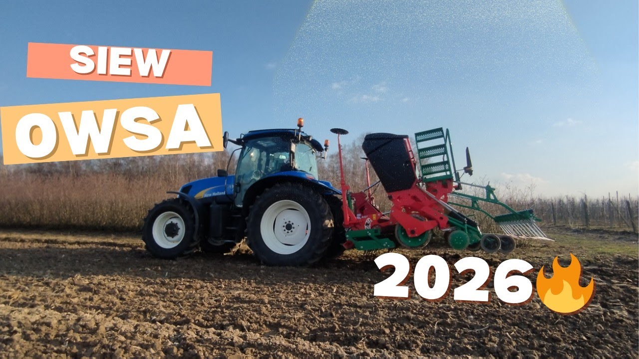 Siew OWSA 2026. AGRO-MASZ SN301 + NEW HOLLAND