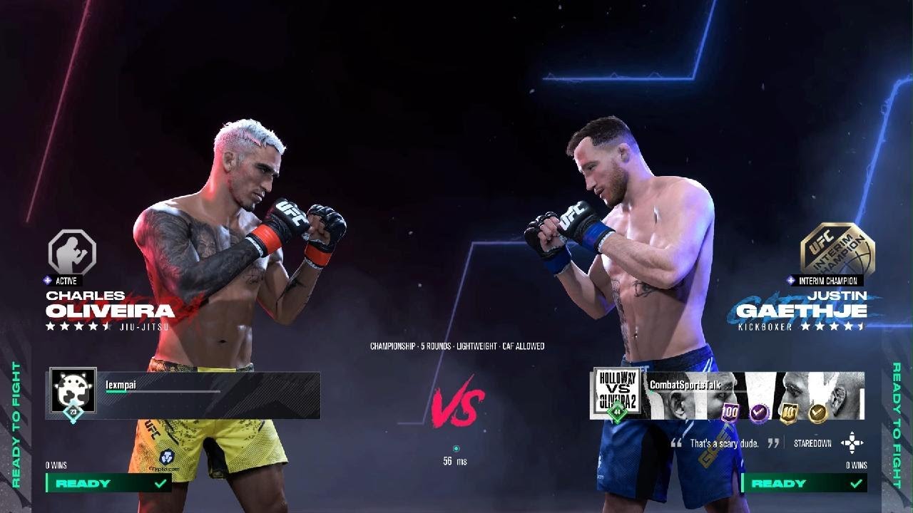 UFC 5 Justin Gaethje vs Charles Oliveira