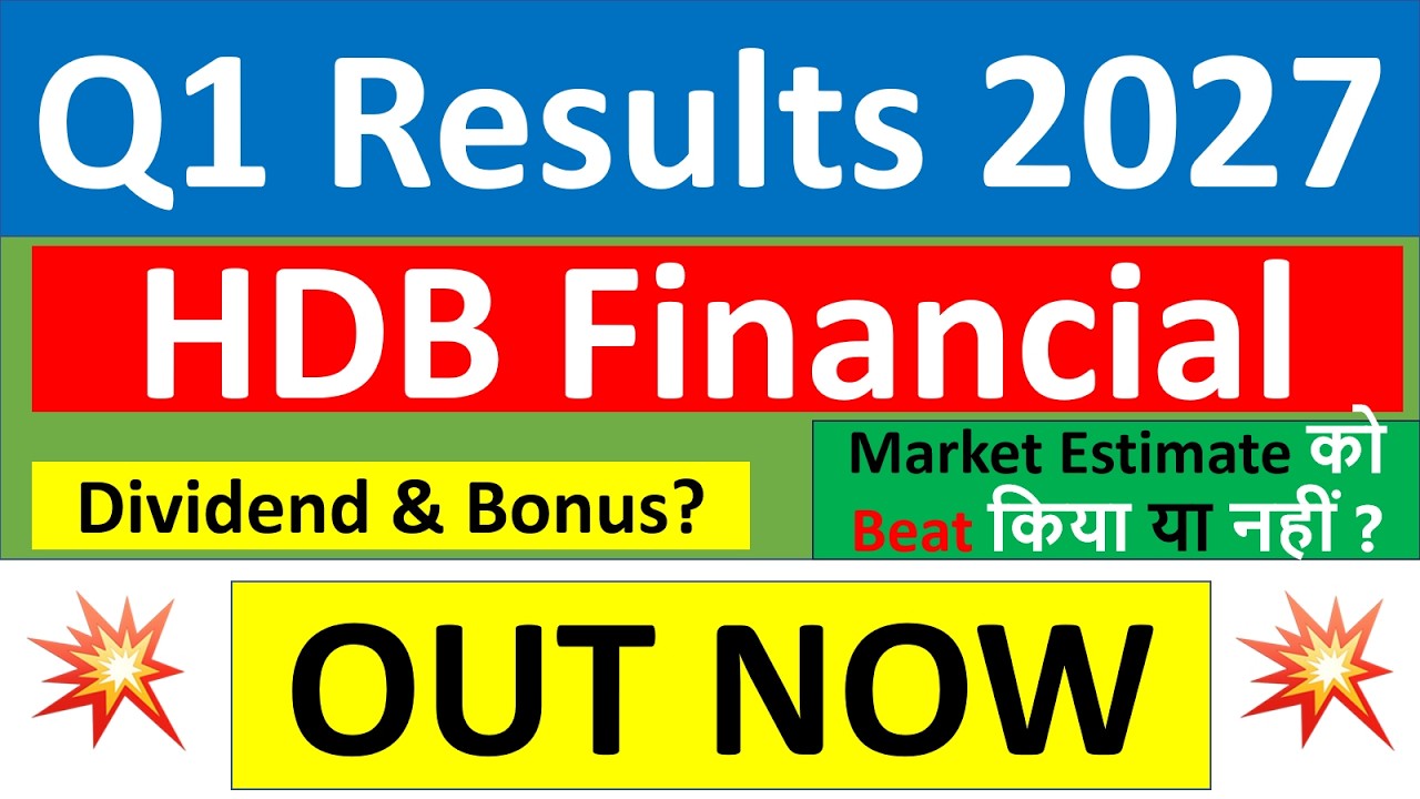 HDB Financial q1 results 2027 | HDB Financial results today | HDB Financial Share latest News today