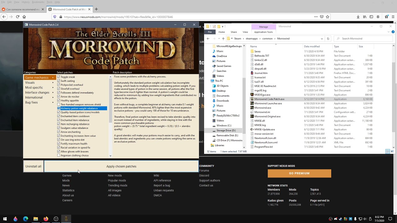 How To Install Morrowind Code Patch and MGEXE(Now Outdated. Follow link below to updated version)
