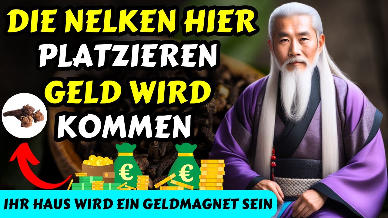 Die Nelken hier platzieren Geld wird kommen Ihr Haus wird ein Geldmagnet sein - Gesetz der Anziehung