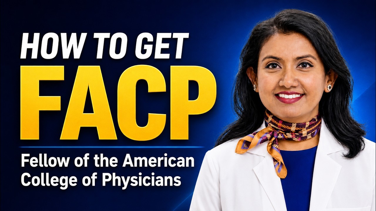 How to GET FACP (Fellow of the American College of Physicians) #medicine #img #fellowship #residency